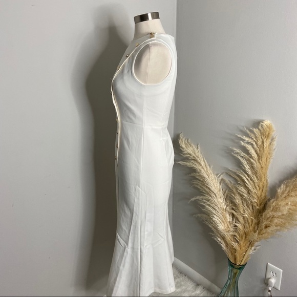 Banana Republic Buttoned Midi Dress Gold Buttons - Picture 5 of 8